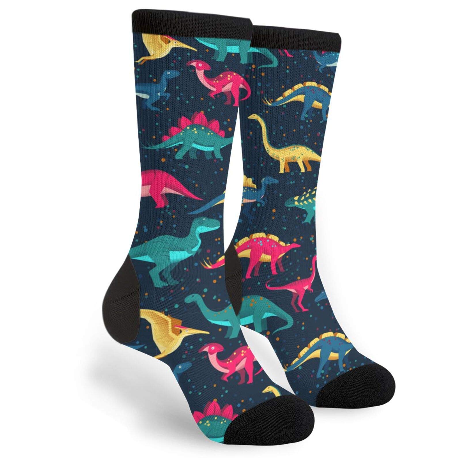 Yaateeh High Ankle Crew Socks for Men & Women - Casual Mid Calf Dress Socks, Long Tube Socks - Perfect for Office, Hiking & Daily Wear