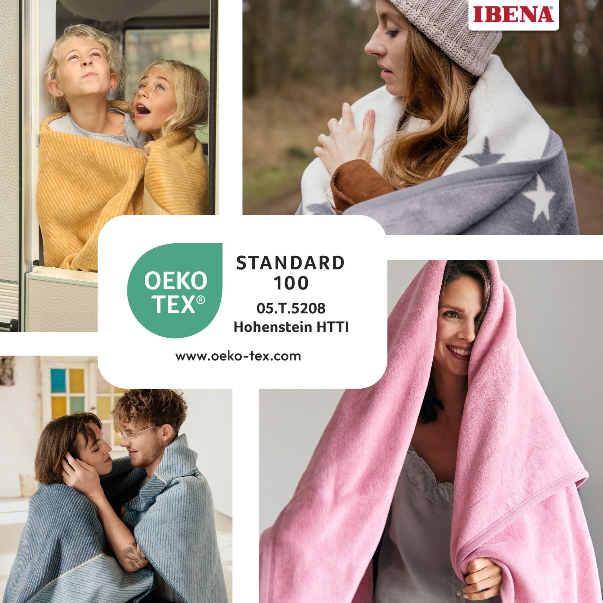 IBENA Soft Plush Solid Color Cotton Blend Throw Blanket - Chocolate Brown | Cozy Couch & Bed Blanket for Home, Office, and Travel
