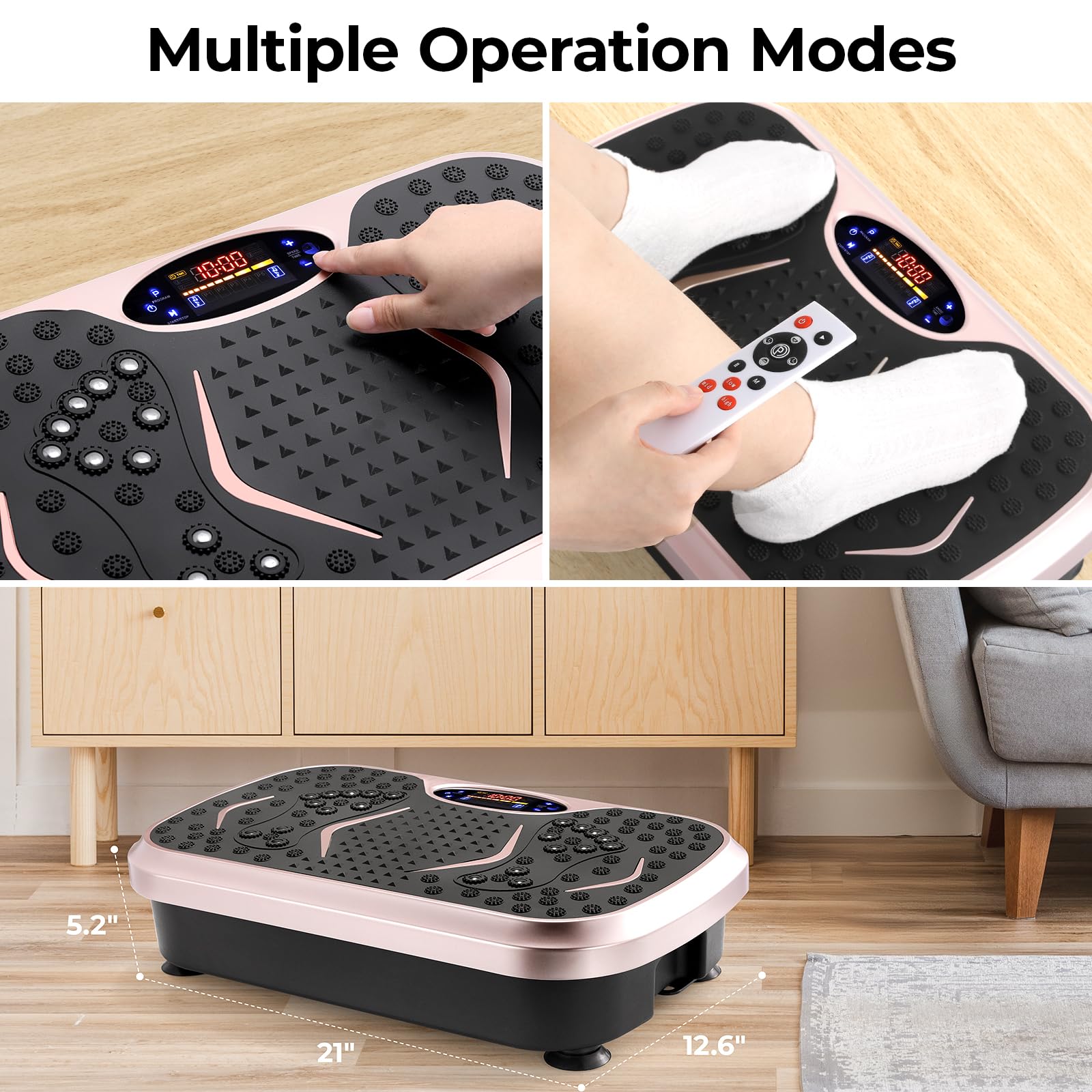 Arlopu 3D Vibration Plate Exercise Machine - Whole Body Workout Equipment for Weight Loss & Lymphatic Drainage | Home Gym Fitness Platform with Resistance Bands | Perfect for Home Workouts, Muscle Recovery & Cellulite Reduction