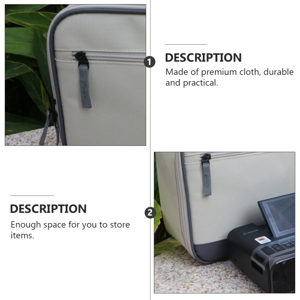 PartyKindom 3-Piece Portable Projector Storage Bag Set - White Charger Organizer Pouch for Digital Accessories | Perfect for Home Theater, Office Presentations & Travel Projector Protection