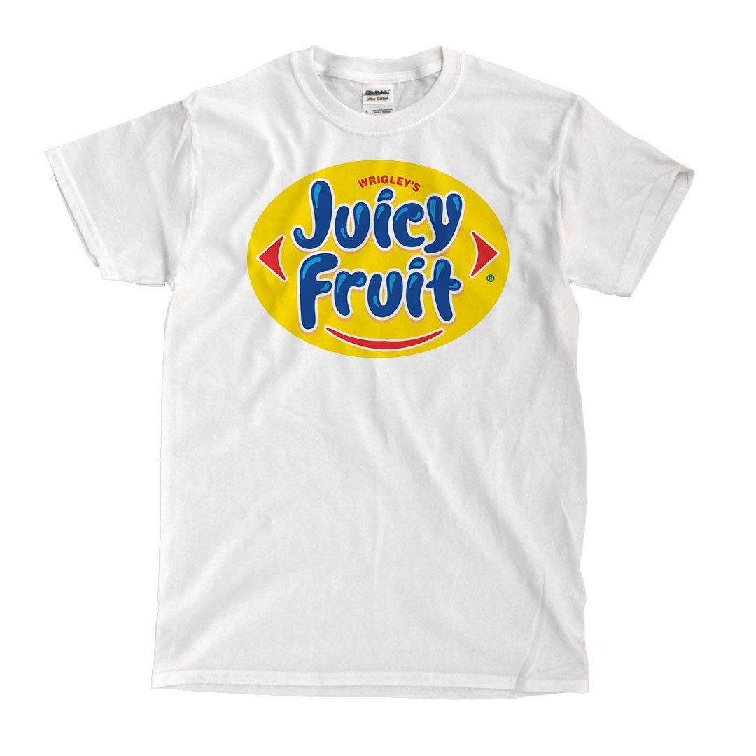 Juicy Fruit Print White Cotton T-Shirt for Men & Women - Casual Summer Tee for Outdoors, Travel, and Everyday Wear