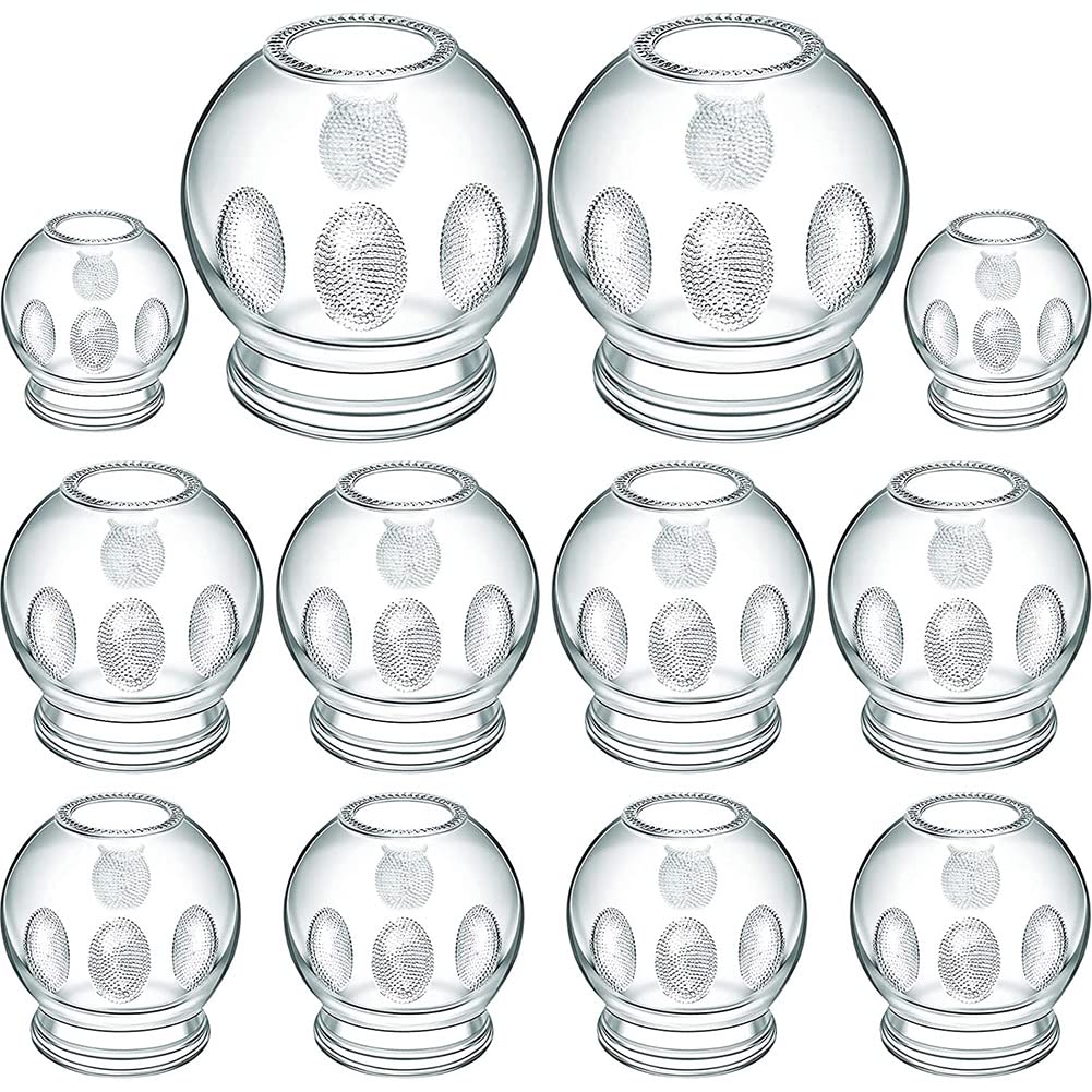 12-Piece Fire Glass Cupping Therapy Set – Professional Cupping Jars for Pain Relief, Detox & Relaxation – Perfect for Home Spa, Massage & Alternative Therapy
