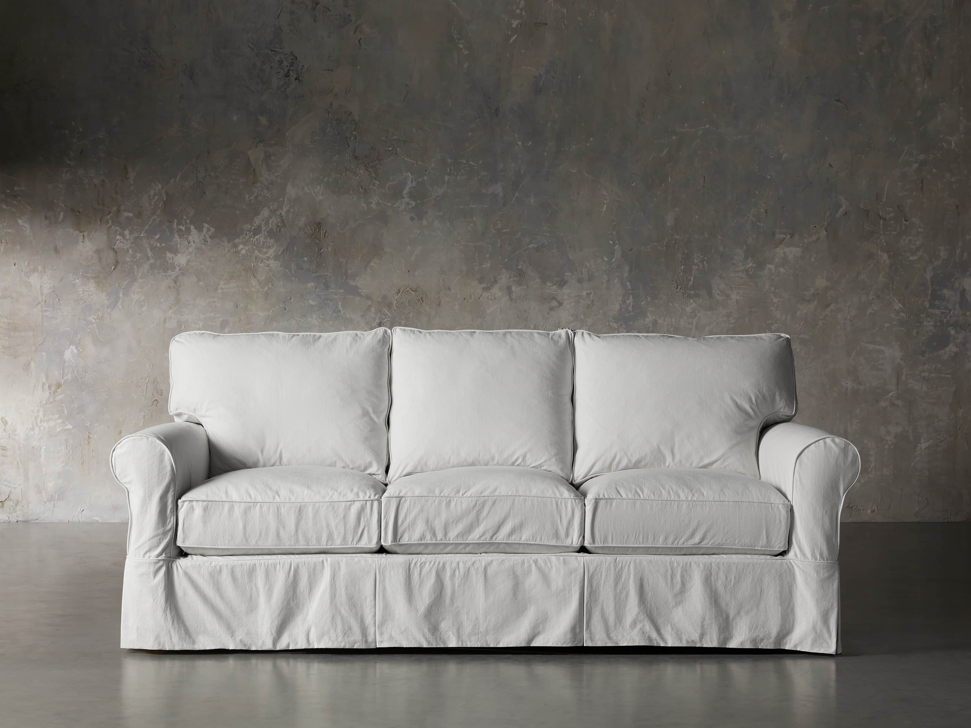 Baldwin Slipcovered Sofa - Comfortable Modern Living Room Couch for Home & Office - Perfect for Relaxing, Entertaining & Small Spaces