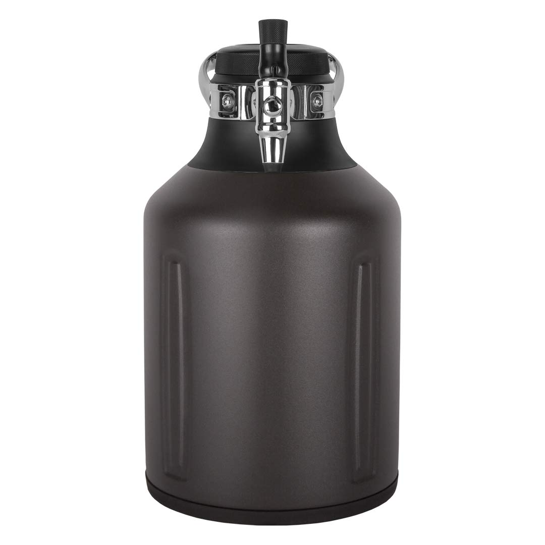 GrowlerWerks uKeg Go 128 oz Carbonated Growler - Portable Beer, Soda, Cider, Kombucha & Cocktail Dispenser | Perfect Gift for Beer Lovers & Homebrewers | Great for Parties, Camping & Outdoor Adventures (Tungsten)