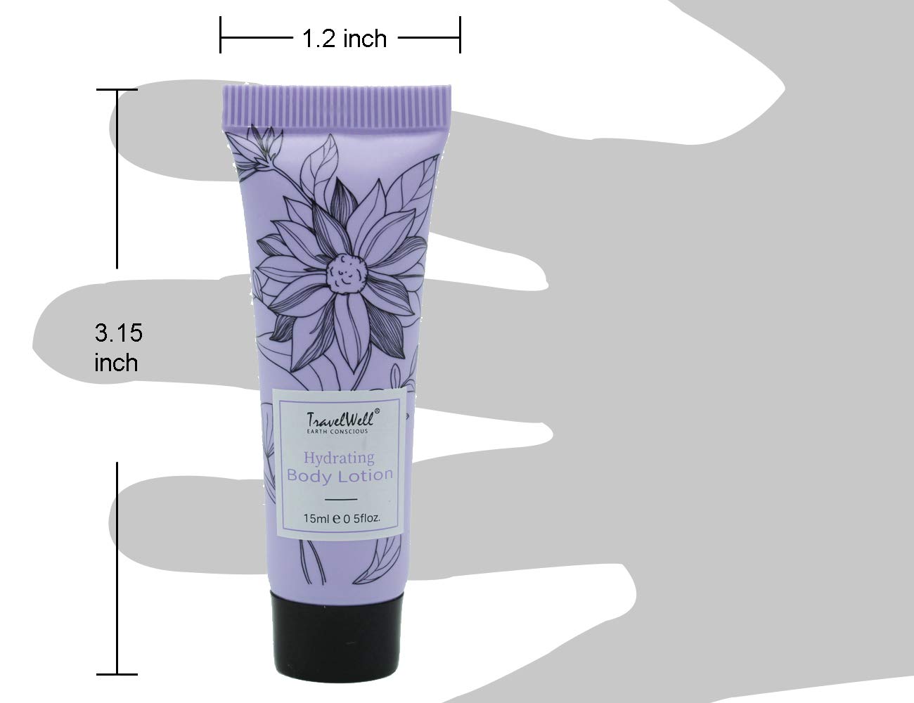 Bulk Hotel Travel Size Lotion - 0.5 Fl Oz/15ml Flower Series (200 Individually Wrapped Tubes) | Mini Toiletries for Hotels, Travel & Hospitality | Perfect for Guest Amenities, Airplane Carry-Ons & Gift Baskets