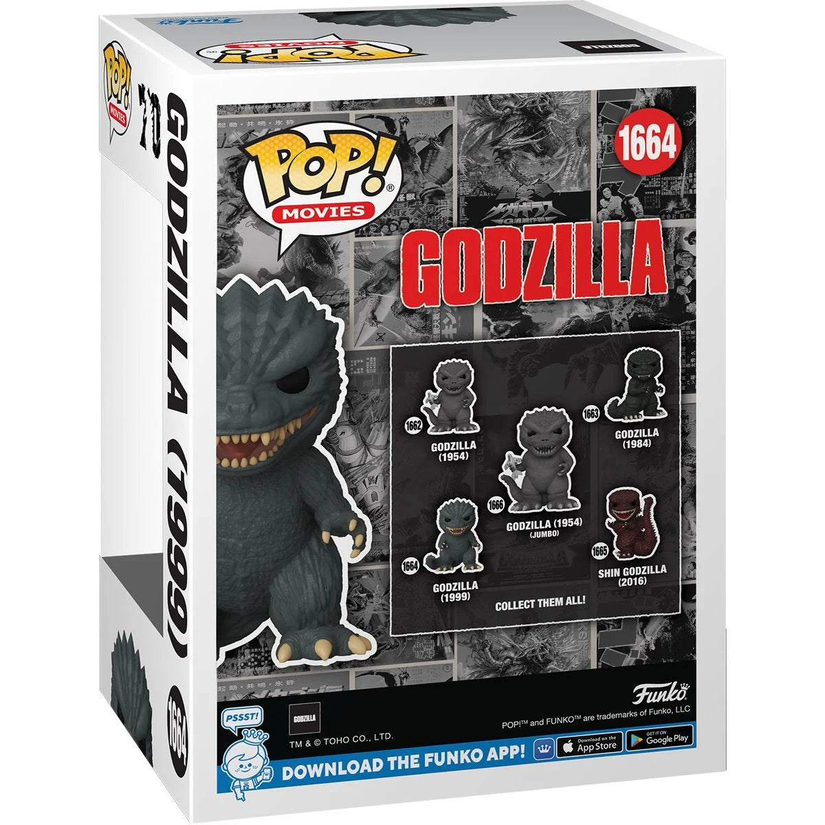 Godzilla 70th Anniversary Funko Pop! Vinyl Figure #1664 - 1999 Movie Edition - Collectible Toy for Fans & Gift Idea - Perfect for Display, Collections, and Pop Culture Enthusiasts