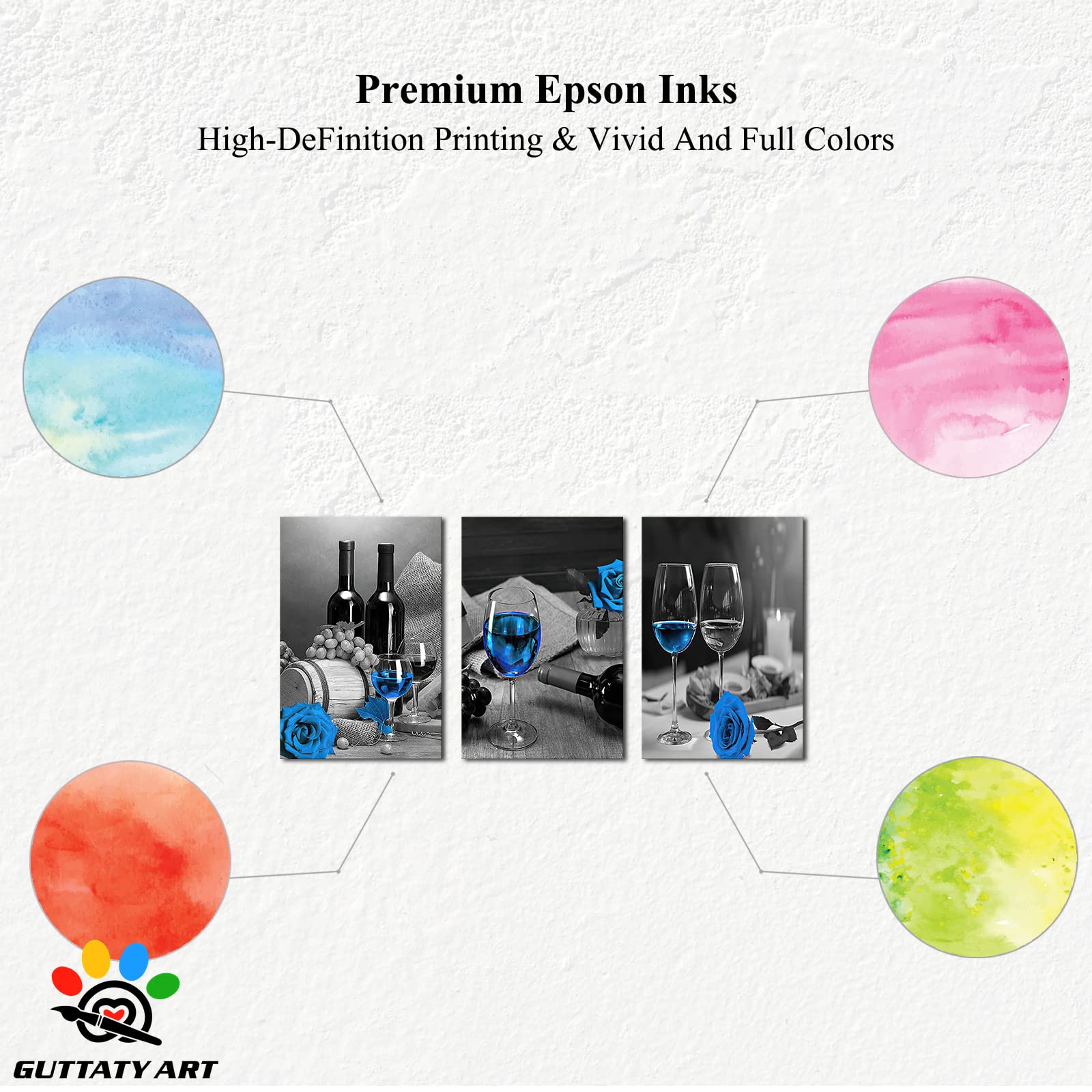 Modern Black & White Dining Room Wall Art Set - 16