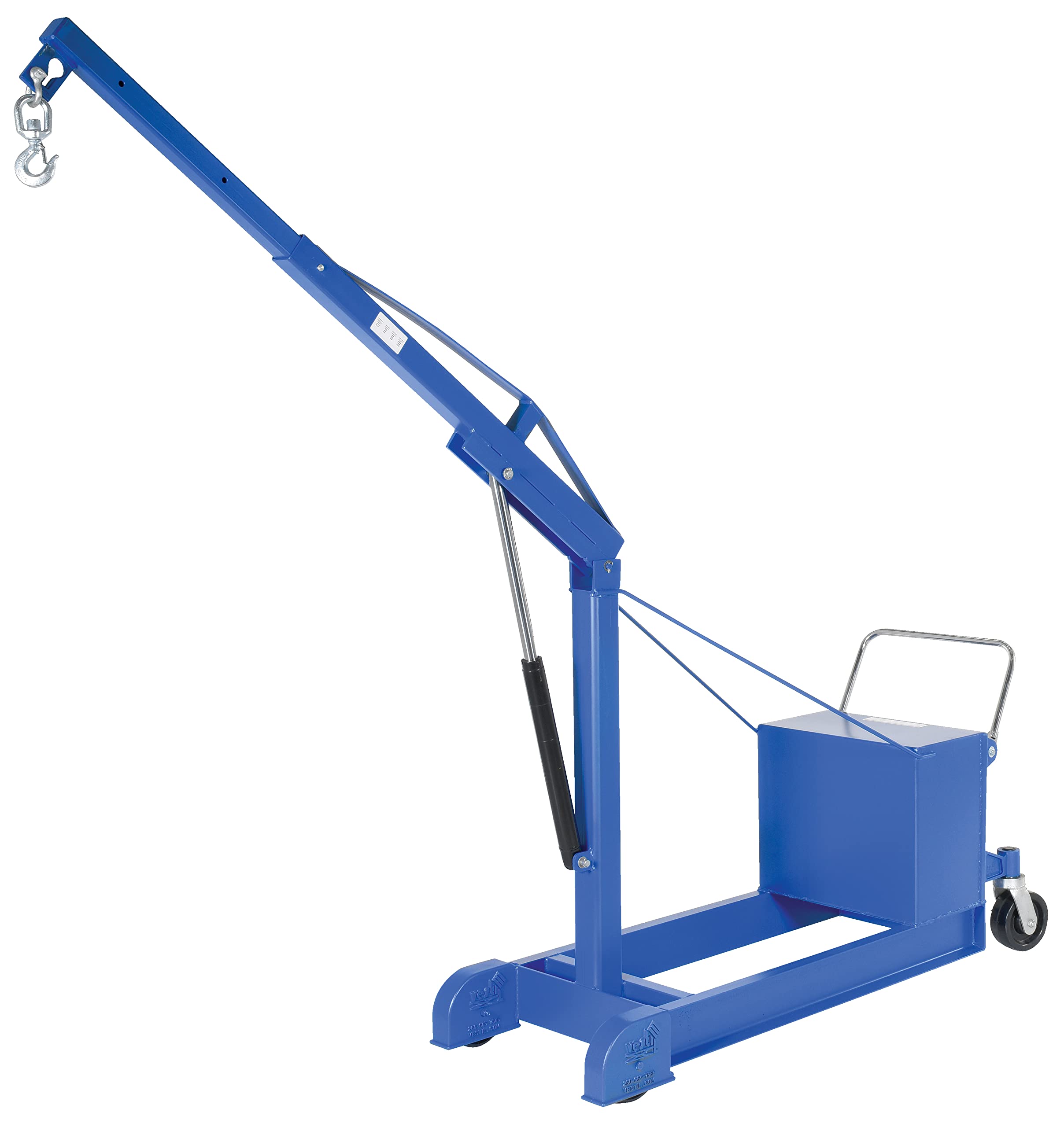 Vestil CBFC-1000-AIR Steel Air Counter Balance Floor Crane - 1000 lb Capacity Blue - Heavy Duty Workshop & Warehouse Equipment for Lifting & Material Handling