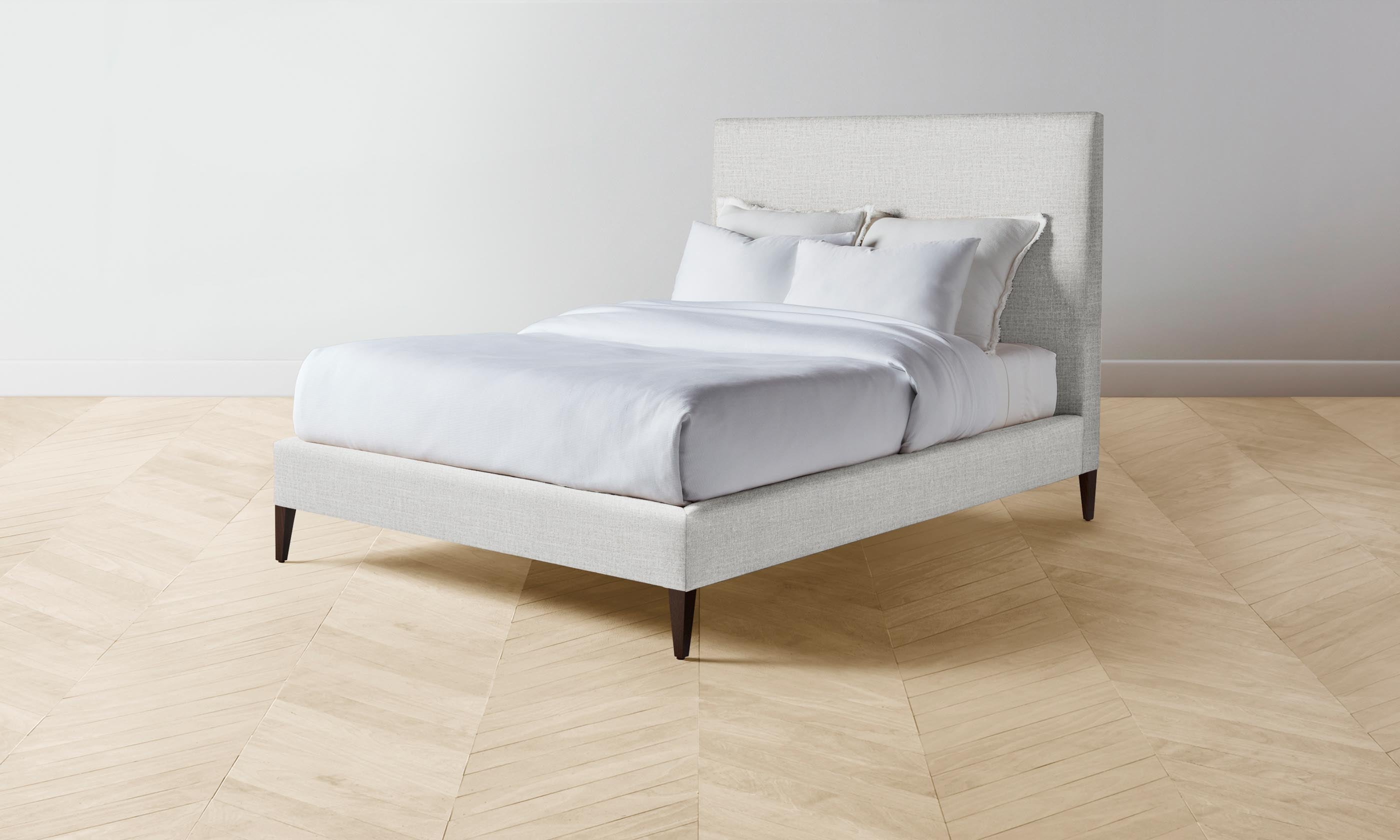 Essex Bed - Premium Woven Chenille Steel Frame Queen Size Bed for Modern Bedroom | Durable & Stylish Home Furniture for Master Bedroom, Guest Room