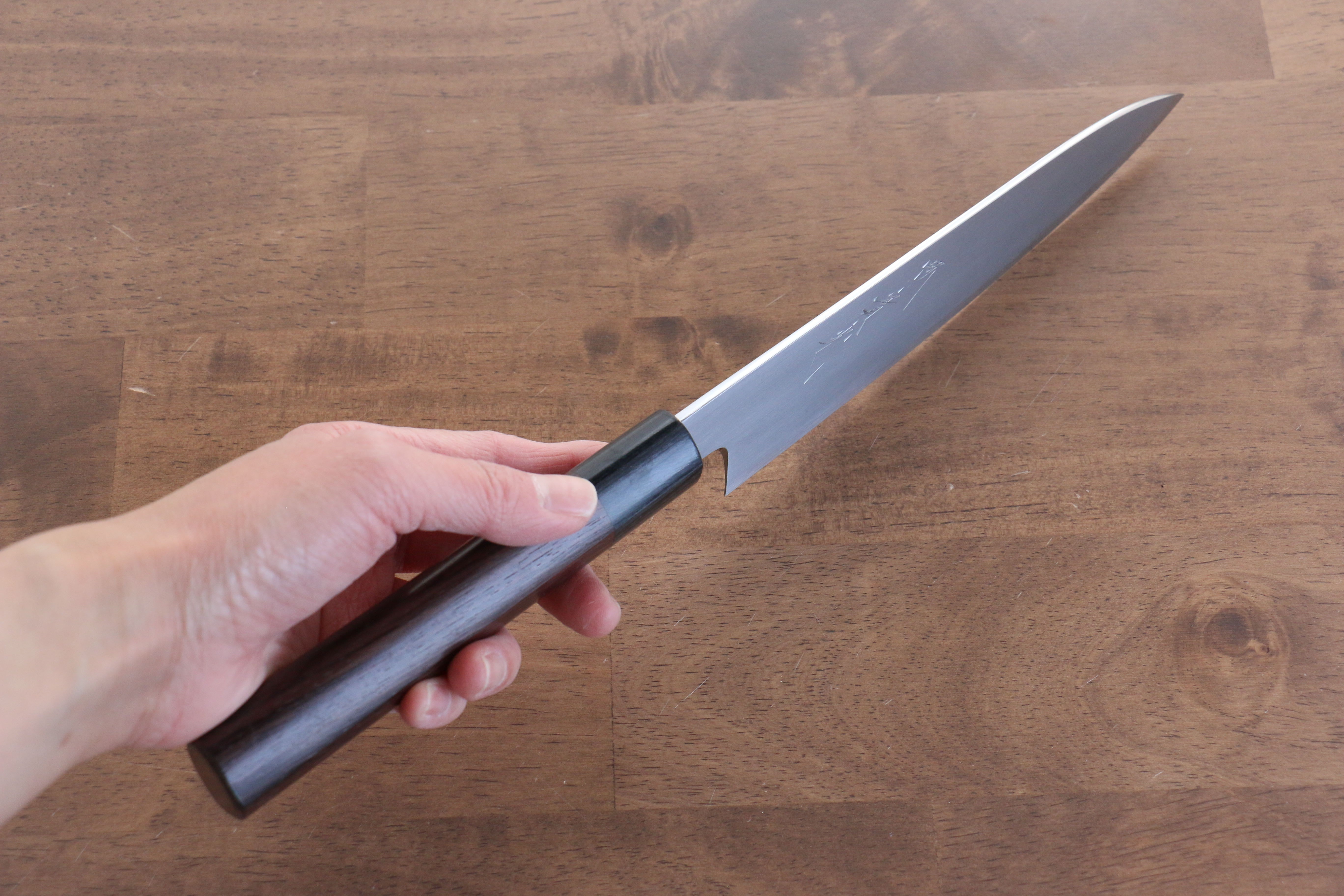 Premium Jikko White Steel No.2 Gyuto Japanese Chef Knife 180mm - High Carbon Steel Blade with Exquisite Shitan Handle - Perfect for Sushi, Meat Slicing & Professional Kitchen Use