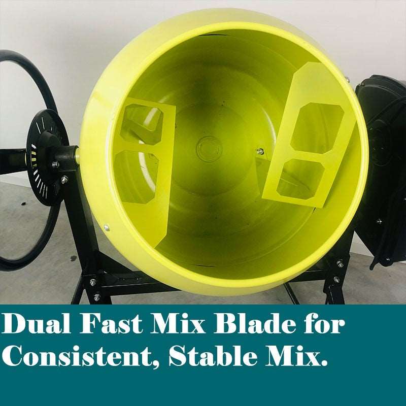Forestwest 120L 450W Electric Cement Mixer - Portable Concrete Mixer for Construction, DIY Projects, and Home Renovation - Perfect for Mixing Mortar, Stucco, and Concrete