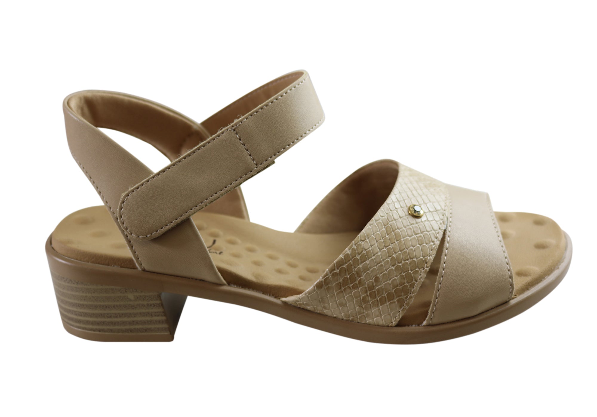 Malu Supercomfort Calla Women's Comfort Low Heel Sandals - Brazilian Made Leather Summer Shoes for Walking, Travel & Beach Vacations