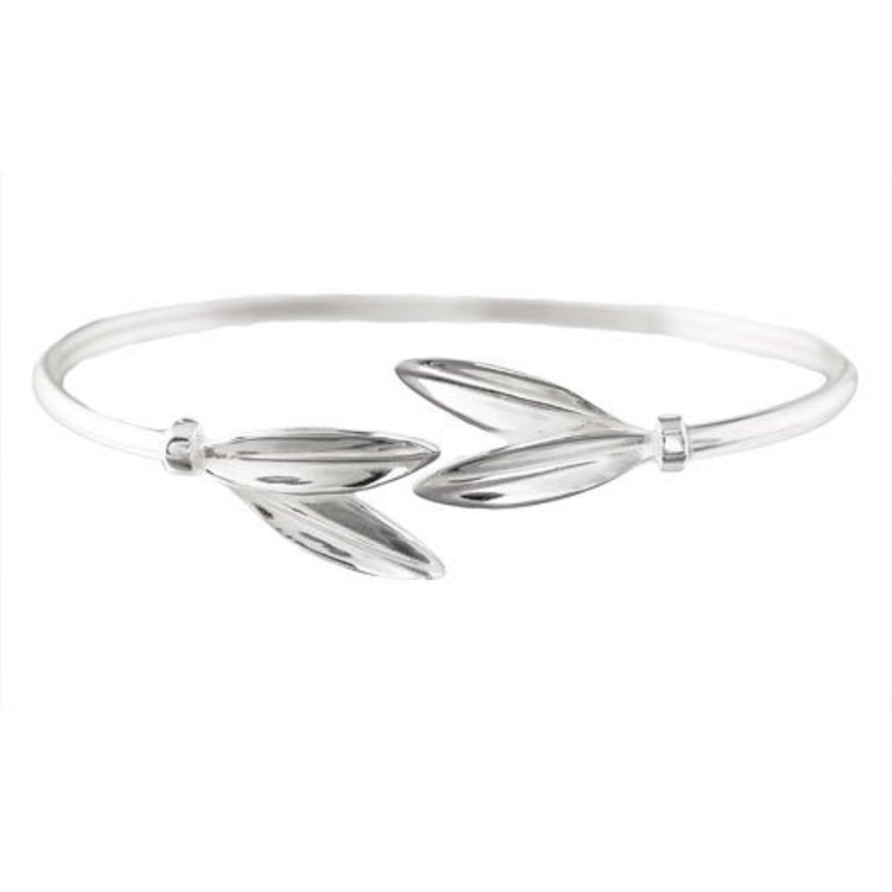Sterling Silver Greek Olive Leaf Bracelet Set - Elegant Handmade Jewelry for Women, Perfect for Weddings, Anniversaries & Gifts