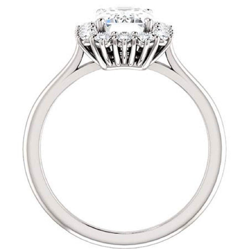 Emerald Cut 5.00CT Moissanite Bridal Ring Set - VVS1 Clarity, Colorless, 925 Sterling Silver - Perfect Engagement & Wedding Jewelry Gift for Her - Ideal for Proposals, Anniversaries, and Special Occasions
