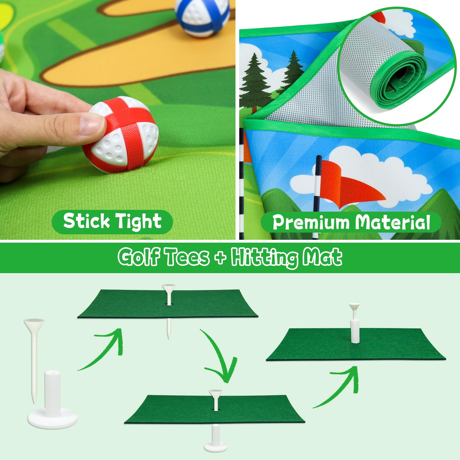 **Dr.Rapeti Golf Chipping Game Set – Indoor & Outdoor Golf Training Equipment for Kids & Adults – Perfect for Beginners & Advanced Players – Family Golf Practice & Gift for Golf Lovers (60 x 40 Inch) – Great for Backyard, Parties & Fun Outdoor Activities**