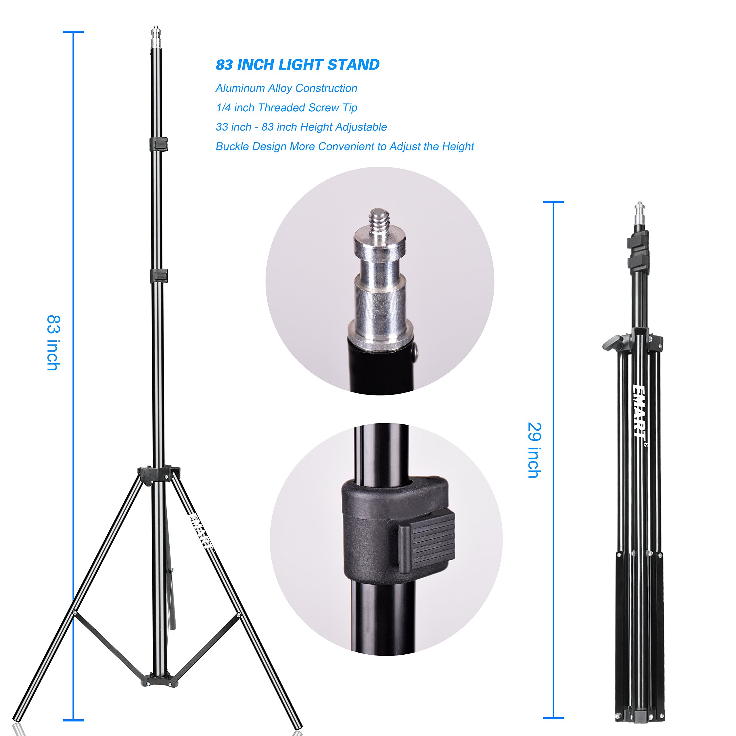 EMART Photo Studio Lighting Kit - Continuous Umbrella & Green Screen for Photography & Videography
