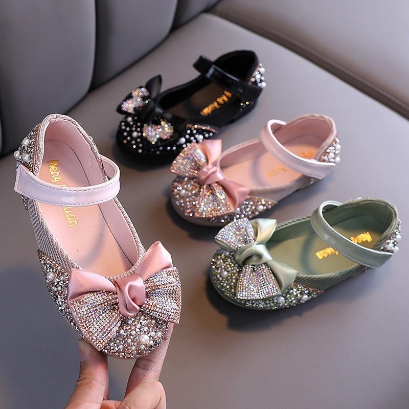 Sparkly Bow Sandals for Women - Elegant Glitter Flat Shoes for Casual Wear, Parties & Weddings