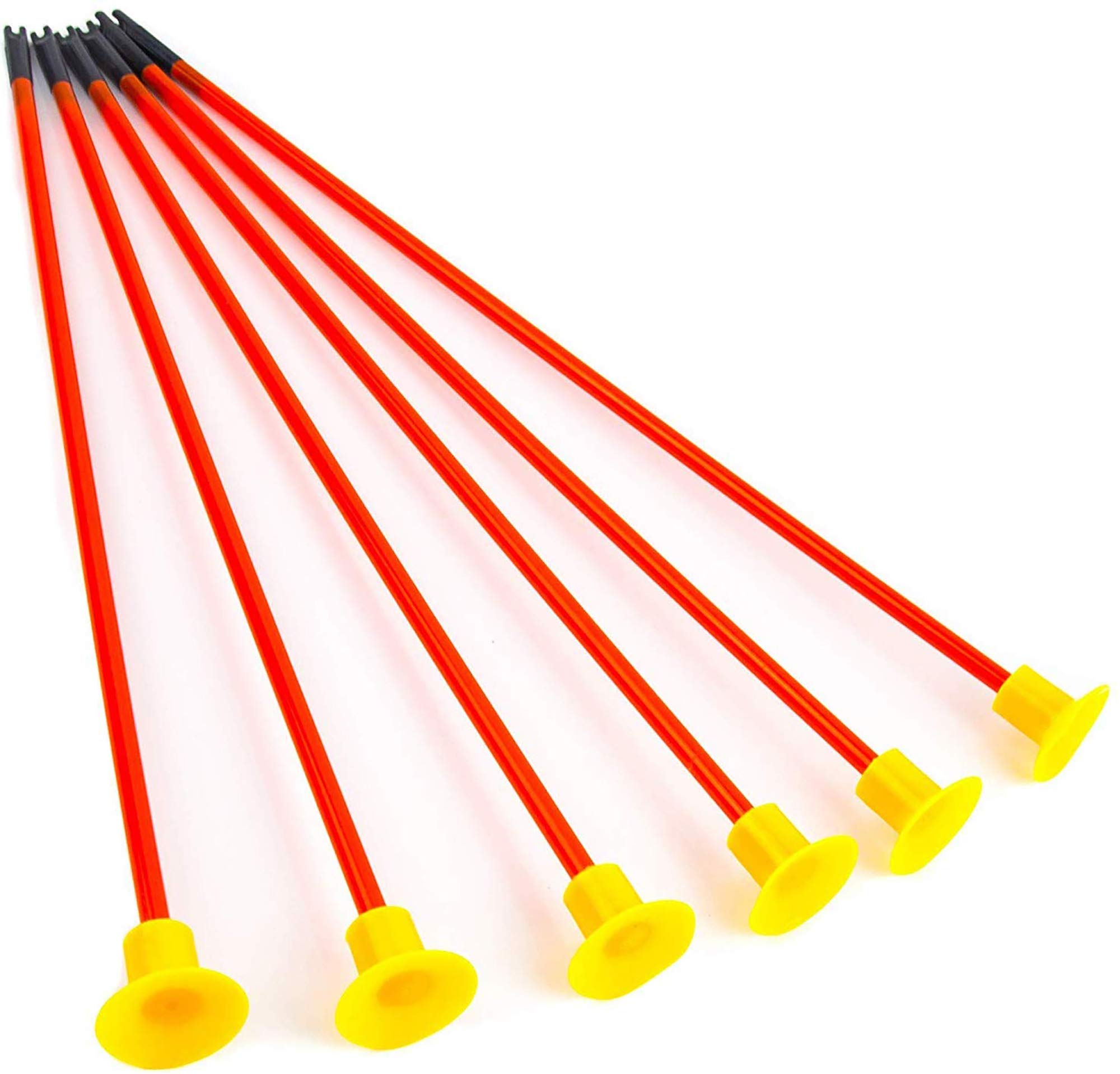 Fstop Labs 6-Pack Replacement Suction Cup Arrows for Kids Toy Bow - Safe Foam-Tipped Arrows for Indoor/Outdoor Archery Play and Target Practice