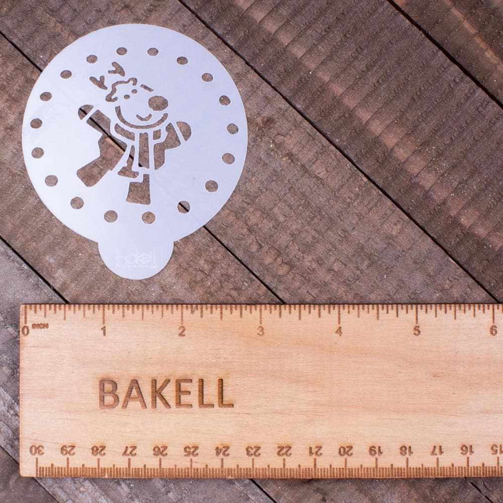 4-Piece Christmas Cookie Snowman Stencil Set (3x3 Inch) | Bakell® – Perfect for Holiday Baking, DIY Decorating & Festive Cookie Making