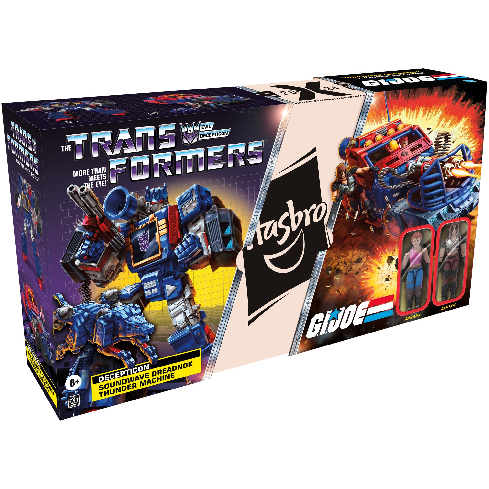 Transformers Collaborative G.I. Joe x Toys Soundwave Dreadnok Thunder Machine Action Figure Set with Zartan & Zarana - Collectible Toys for Kids Ages 8+ | Perfect for Playtime, Display & G.I. Joe Fans Collection