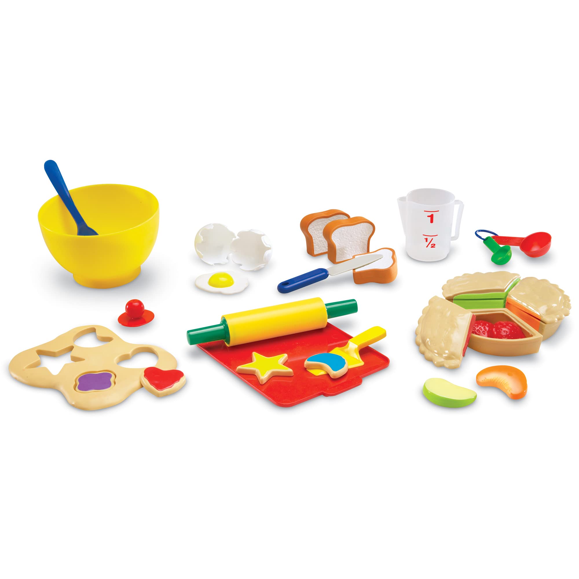 Learning Resources Pretend & Play Bakery Set - 31 Piece Kids Baking Toy for Toddlers Ages 3+, Educational Kitchen Play Set for Preschool Learning & Imaginative Play - Perfect for Birthday Gifts & Role Play Activities