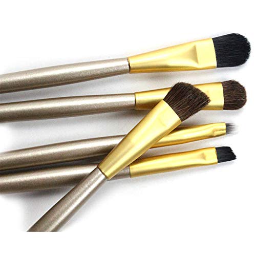5-Piece Professional Makeup Brush Set - Eyeshadow, Eyebrow & Eyeliner Brushes with Cleaner Tools | Soft Synthetic Bristles for Flawless Eye & Face Makeup Application | Perfect for Daily Use, Travel & Professional Makeup Kits