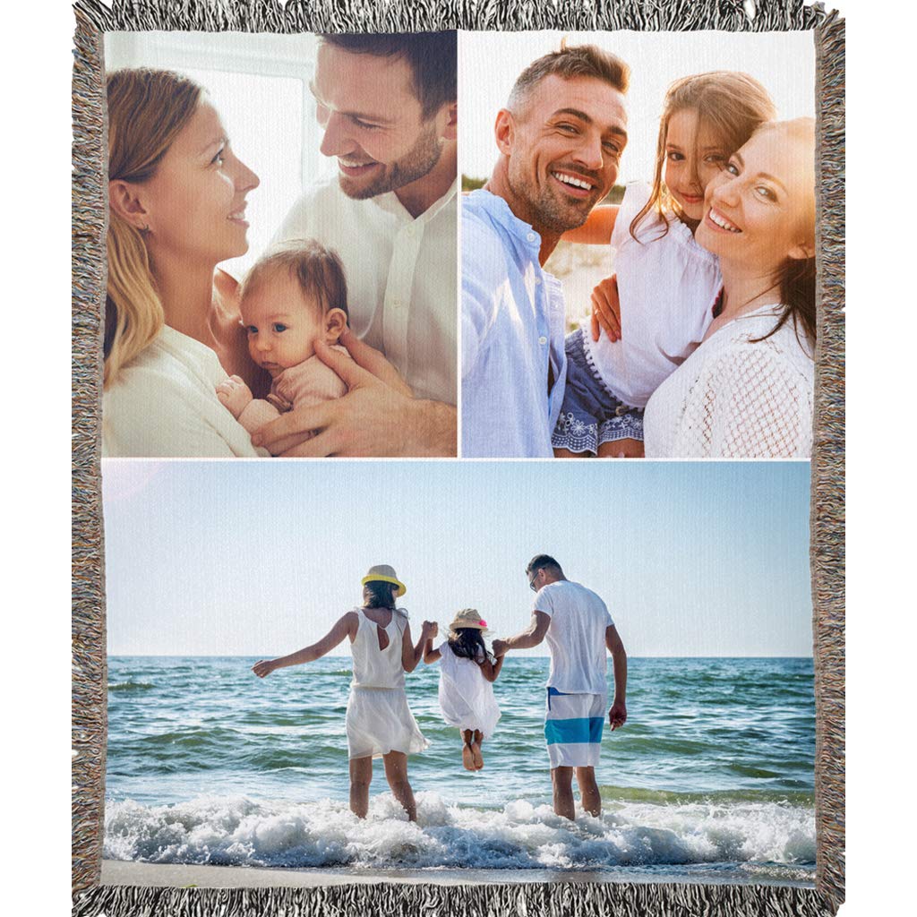 Personalized Photo Woven Blanket - Custom 50
