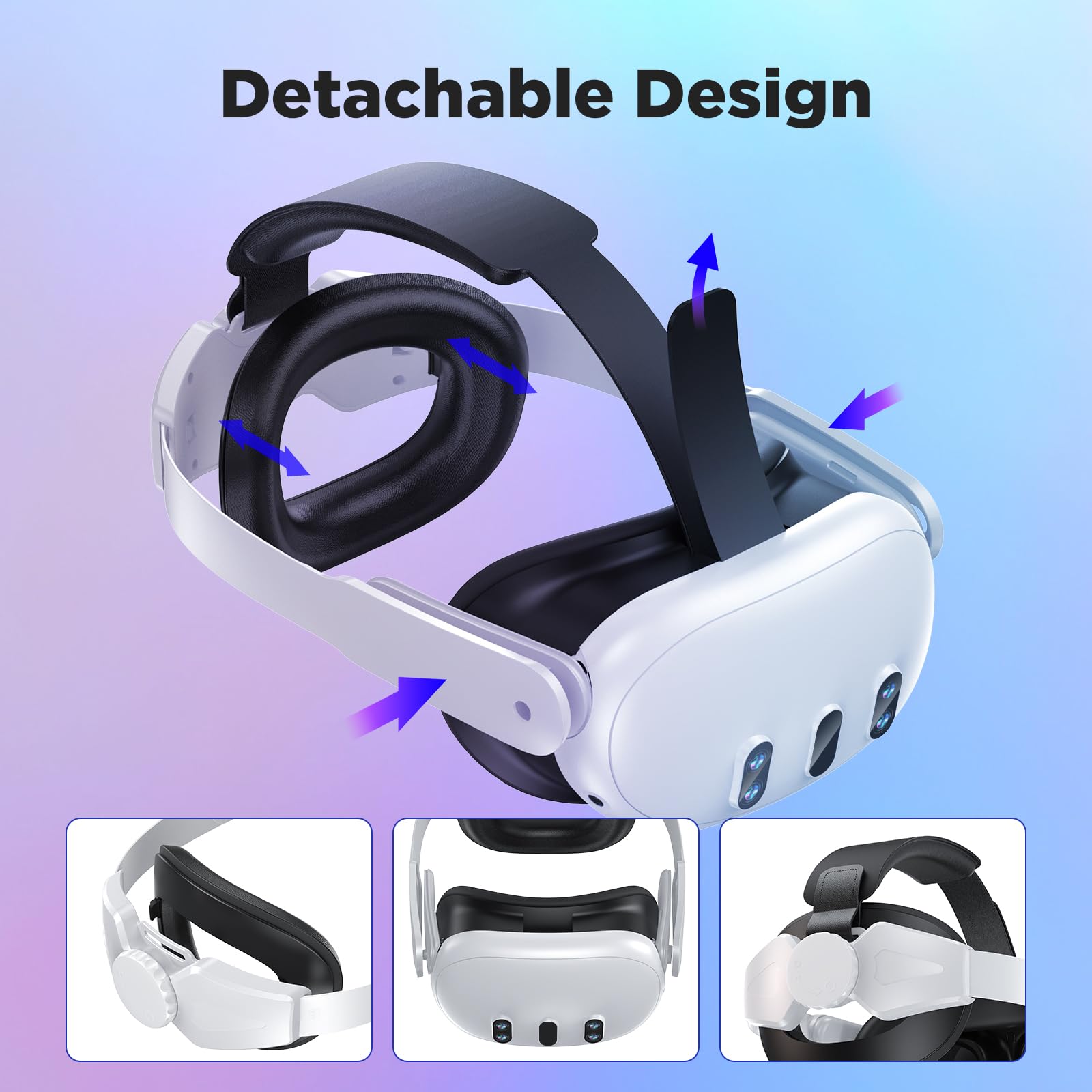 YOGES Comfort Head Strap for Meta Quest 3S & Quest 3 - Adjustable Lightweight VR Headset Accessory, Elite Strap Replacement for Extended Gaming & Virtual Reality Experiences