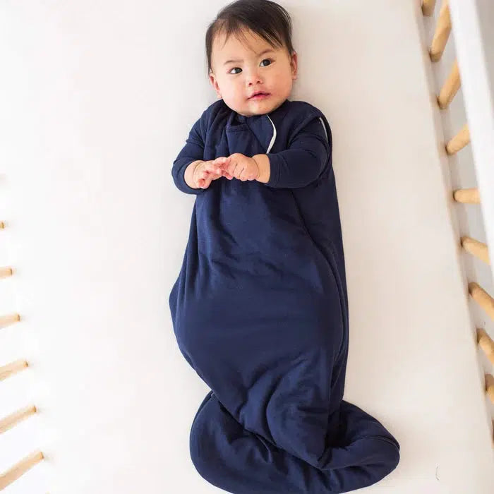 Kyte Baby 1.0 TOG Sleep Sack - Soft Organic Cotton Wearable Blanket for Newborns & Infants (Navy Blue) - Perfect for Nursery, Daycare & Travel
