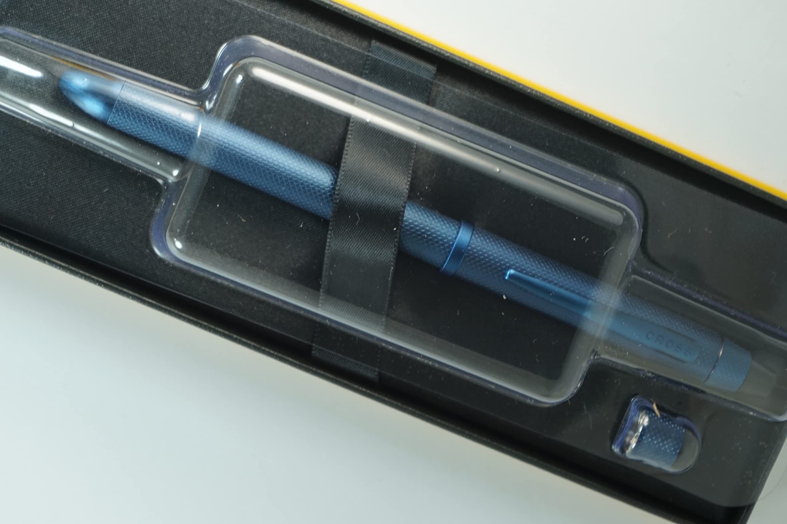 Cross Tech3+ Multi-Function Pen - 0.5mm Pencil, Black & Red Ink Refills, Brushed Dark Blue Diamond Barrel with Interchangeable Caps | Perfect for Office, School & Professional Use
