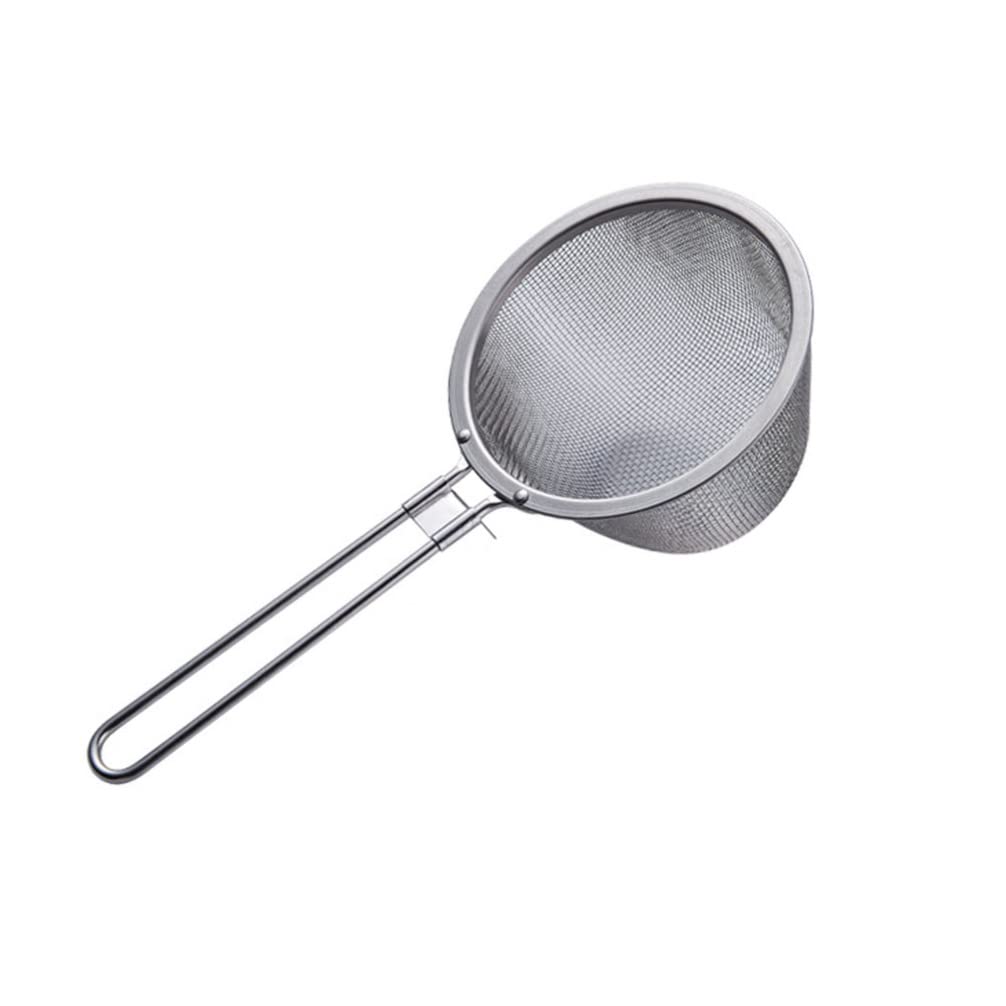 Stainless Steel Skimmer Spoon - Hot Pot Strainer, Pasta Ladle & Asian Sieve for Cooking - Durable Metal Kitchen Utensil for Home, Restaurant & Outdoor Use - Perfect for Noodles, Dumplings & Soup