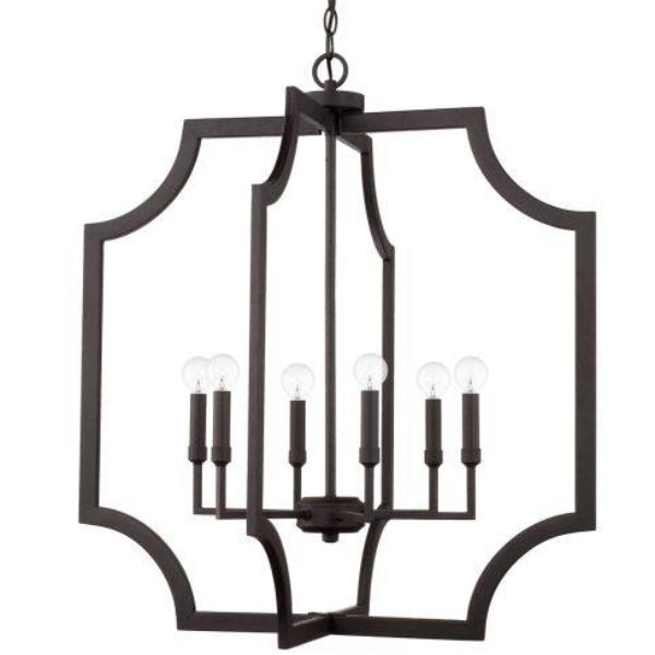 Mockland Foyer Nickel Chandelier - Elegant Modern Ceiling Light Fixture for Living Room, Dining Room, Entryway & Bedroom Lighting Decor
