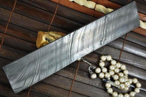Premium Damascus Steel Billet for Knife Making - 200+ Layers, 254 x 38 x 4.0 mm - Perfect for Custom Knives, Bladesmithing & DIY Projects - High-Quality Knife Crafting Material for Professionals & Hobbyists