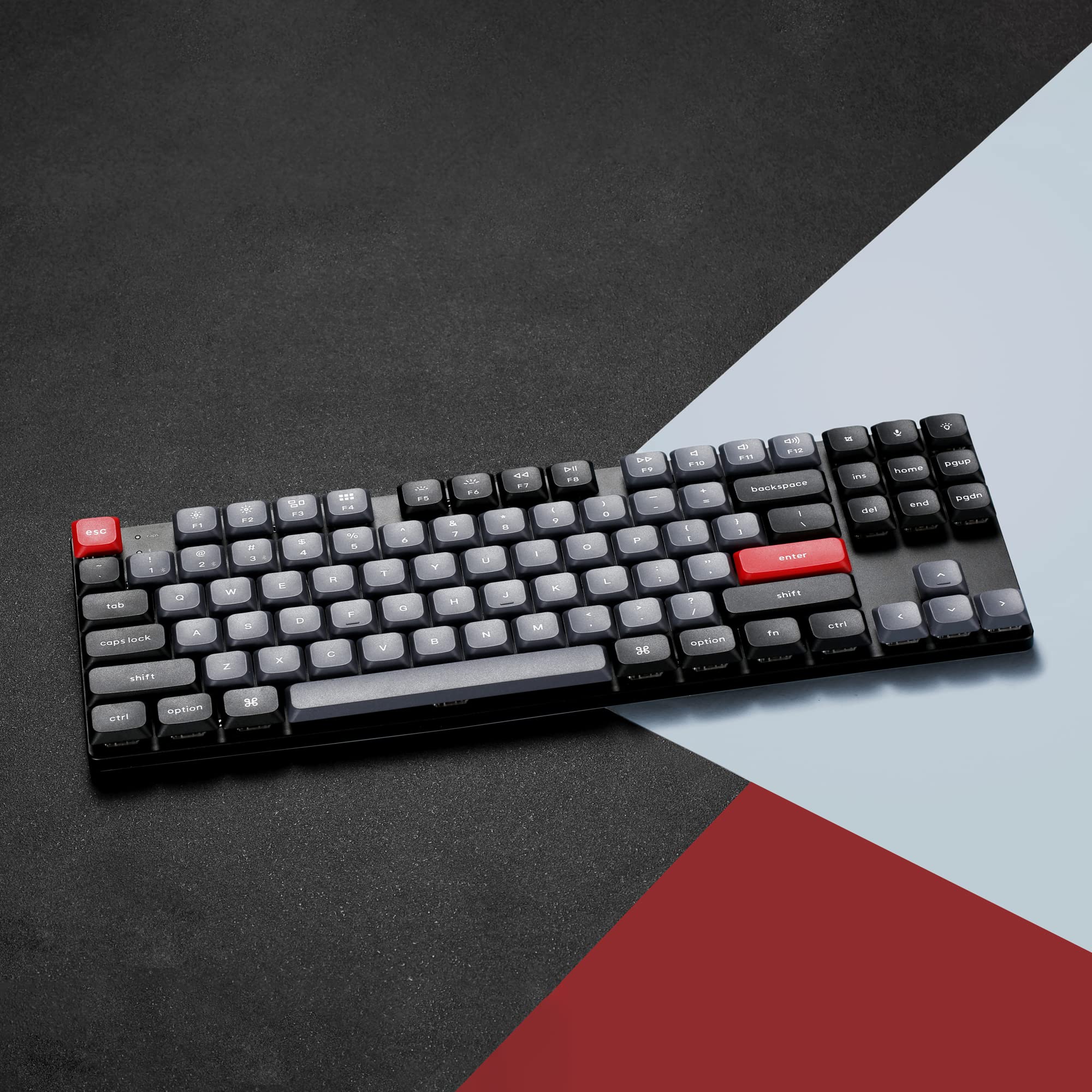 Keychron K1 Pro TKL Ultra-Slim Wireless Mechanical Keyboard - Hot-Swappable Low-Profile Gateron Brown Switches, RGB Backlit PBT Keycaps - Compatible with Mac, Windows, Linux - Perfect for Office Work, Gaming & Programming