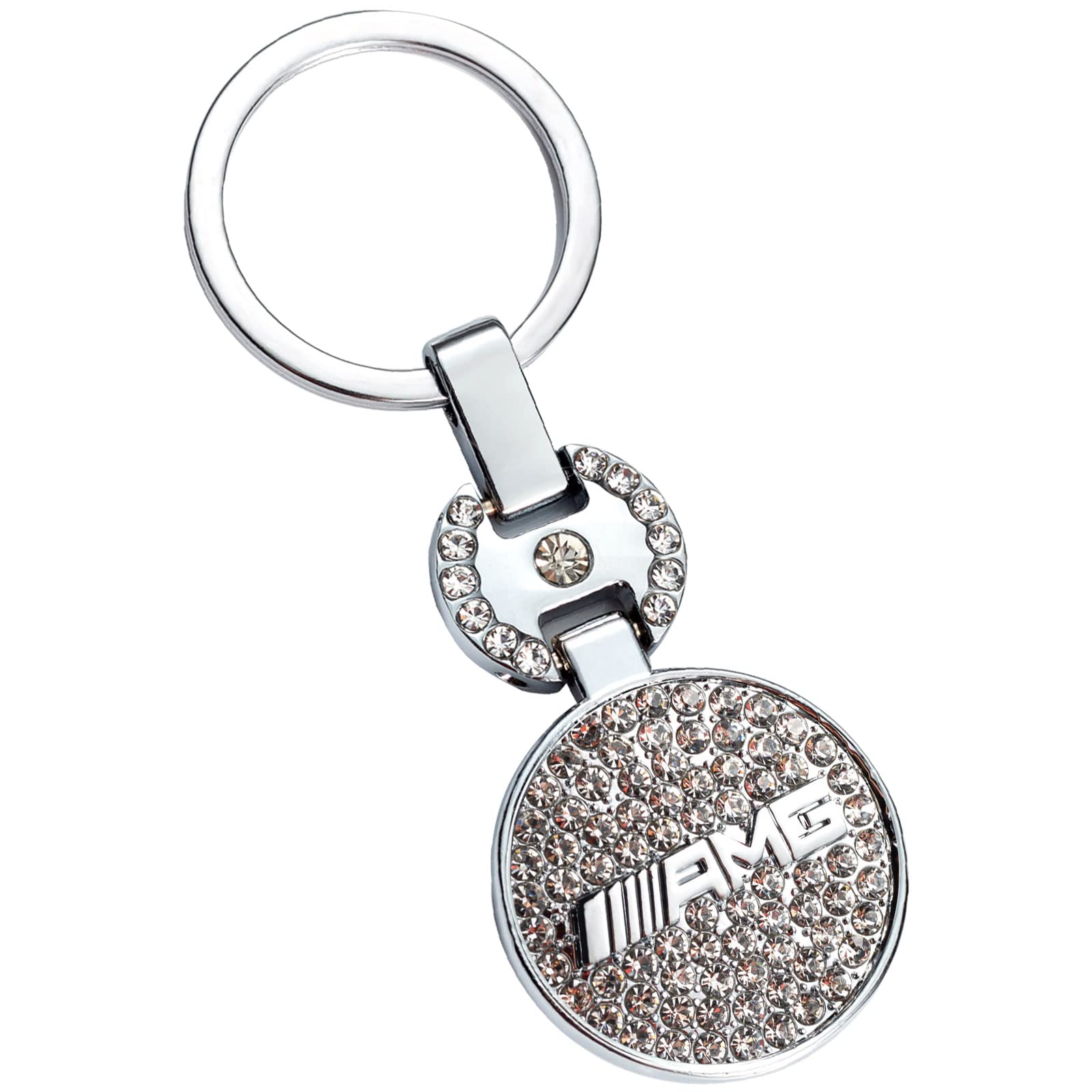 3D Chrome Metal Car Keychain for AMG & Mercedes - Key Holder for C/E/S/CLA/CLS Models