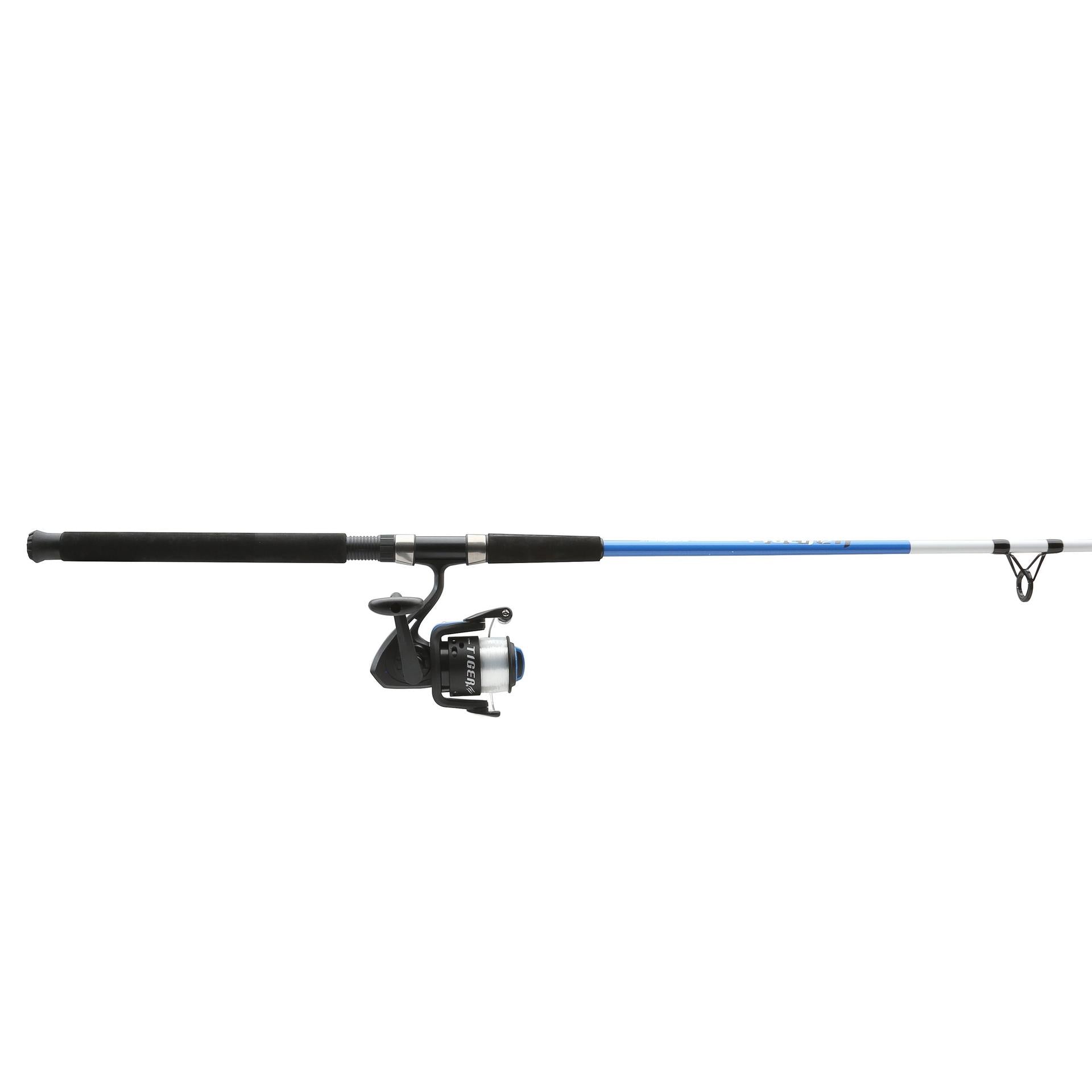 Tiger® Spinning Fishing Rod and Reel Combo - Lightweight Graphite Freshwater/Saltwater Fishing Gear for Bass, Trout, Salmon - Perfect for Shore Fishing, Boat Angling & Outdoor Adventures