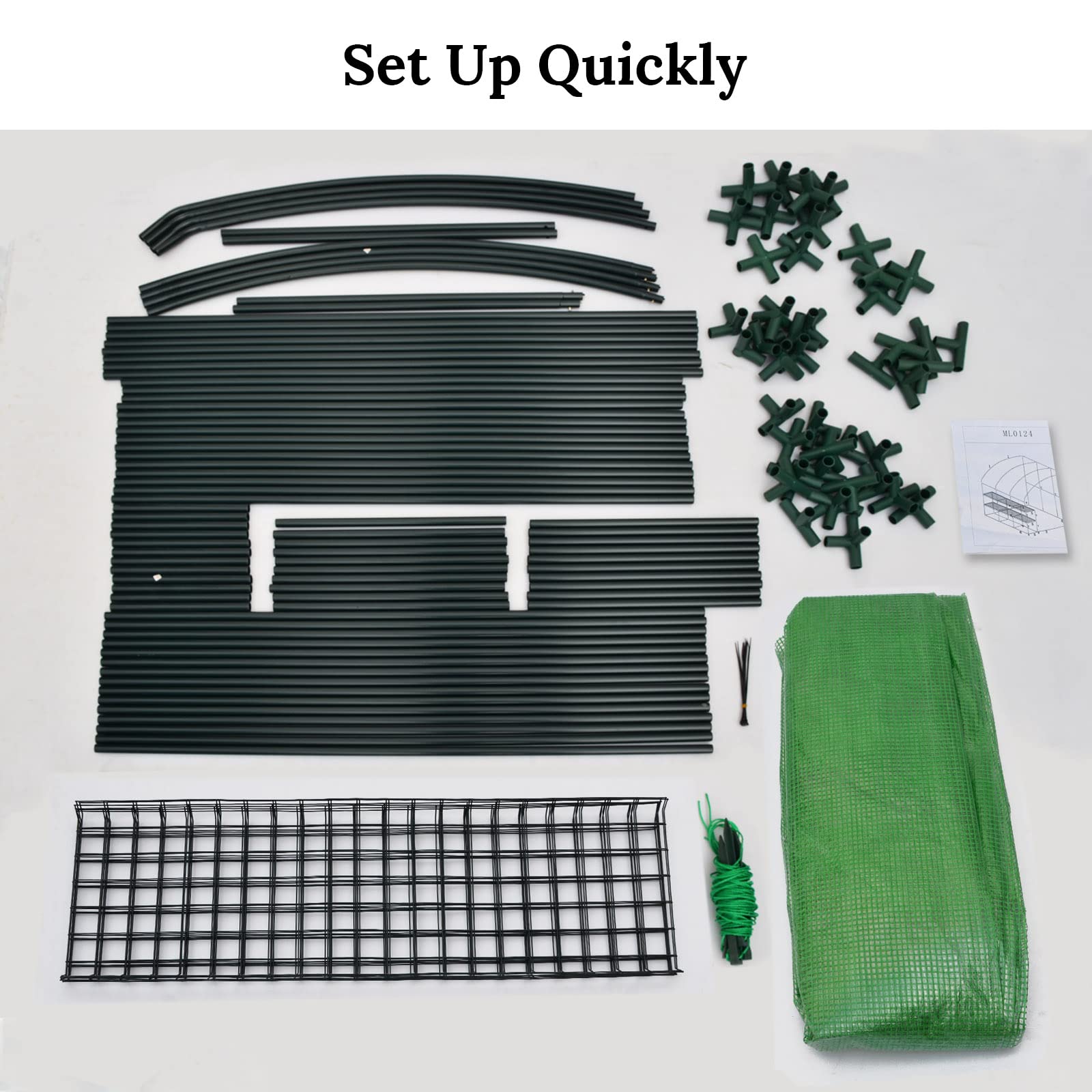 BenefitUSA Large Walk-in Wall Greenhouse 10x5x7 Feet with 3 Tiers & 6 Shelves - Durable Gardening Greenhouse for Outdoor Plants, Flowers & Vegetables (Green, 2 Doors) - Perfect for Backyard, Patio & Urban Gardening