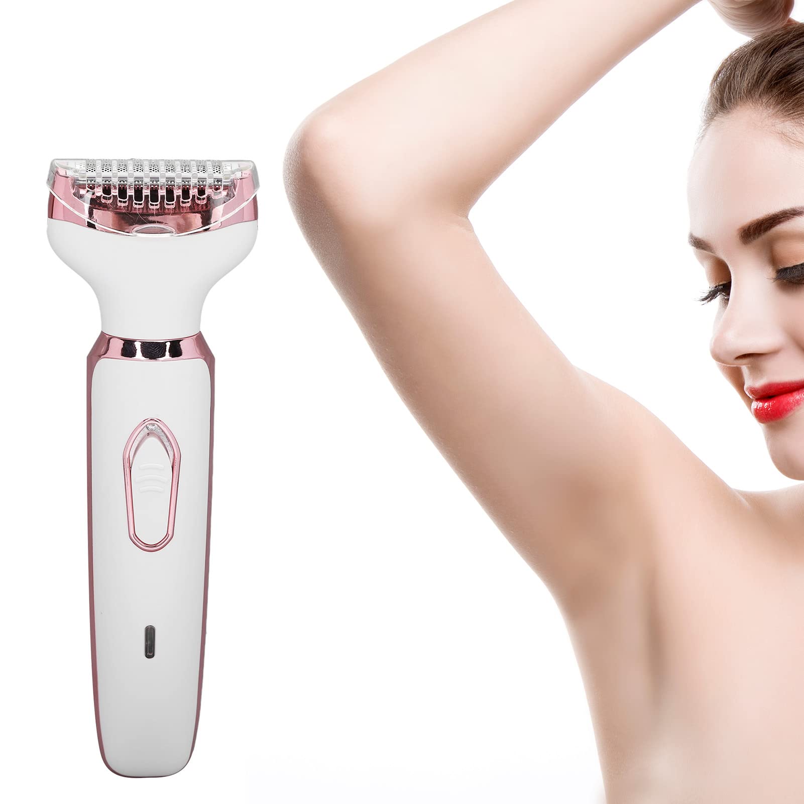 4-in-1 USB Rechargeable Electric Shaver for Women - Waterproof Facial Hair Remover & Eyebrow Trimmer with Stainless Steel Blades - Perfect for Travel, Gym & Daily Grooming Routine