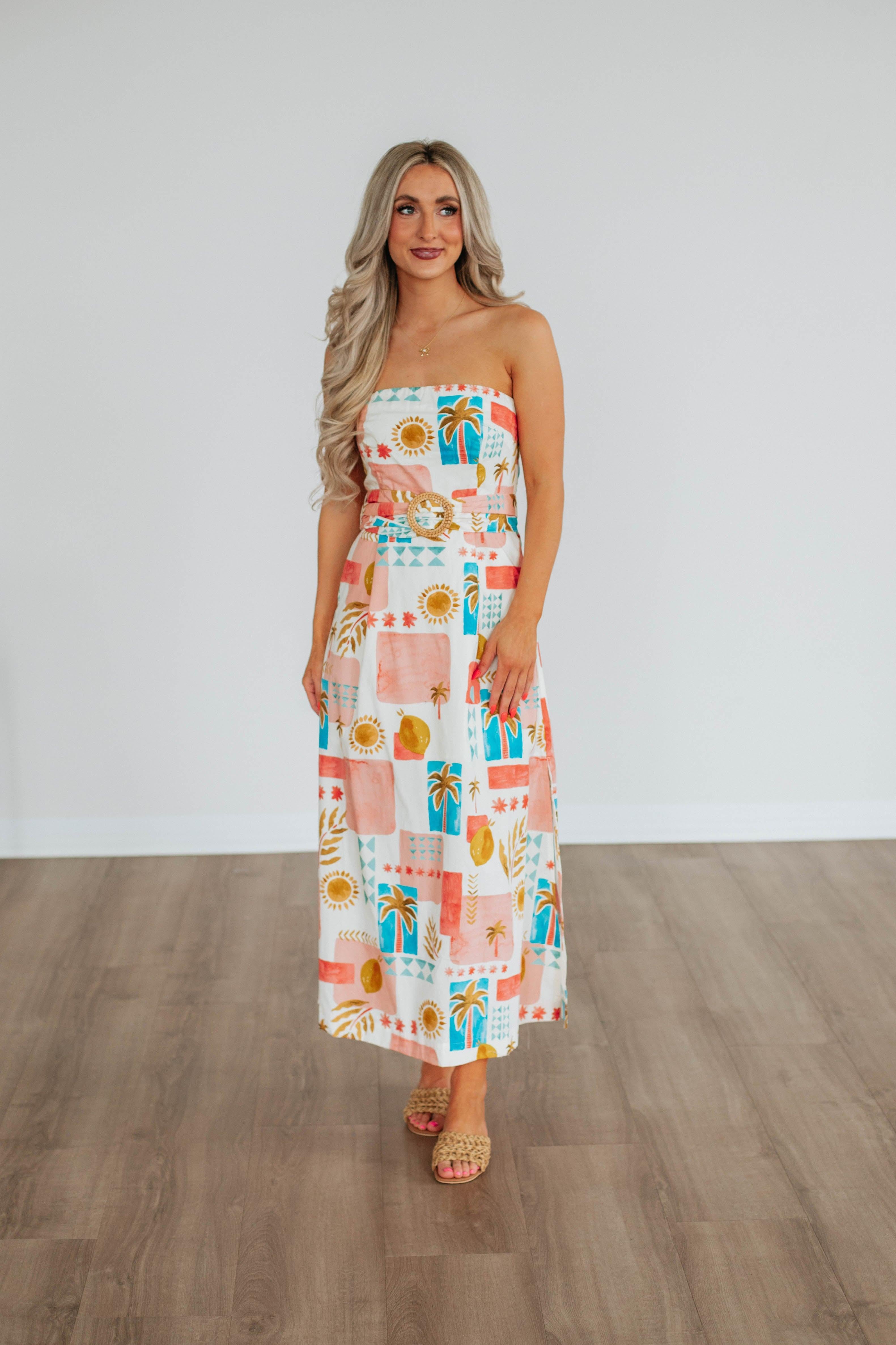 European Summer Dress - Flowy Boho Maxi Dress for Women - Beach Vacation, Garden Party & Casual Outings