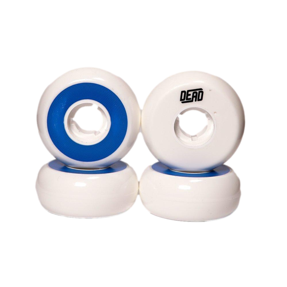 Dead Wheels White 58mm Skateboard Wheels - High Performance Cruiser Wheels for Smooth Riding | Perfect for Street Skating, Park Riding & Commuting