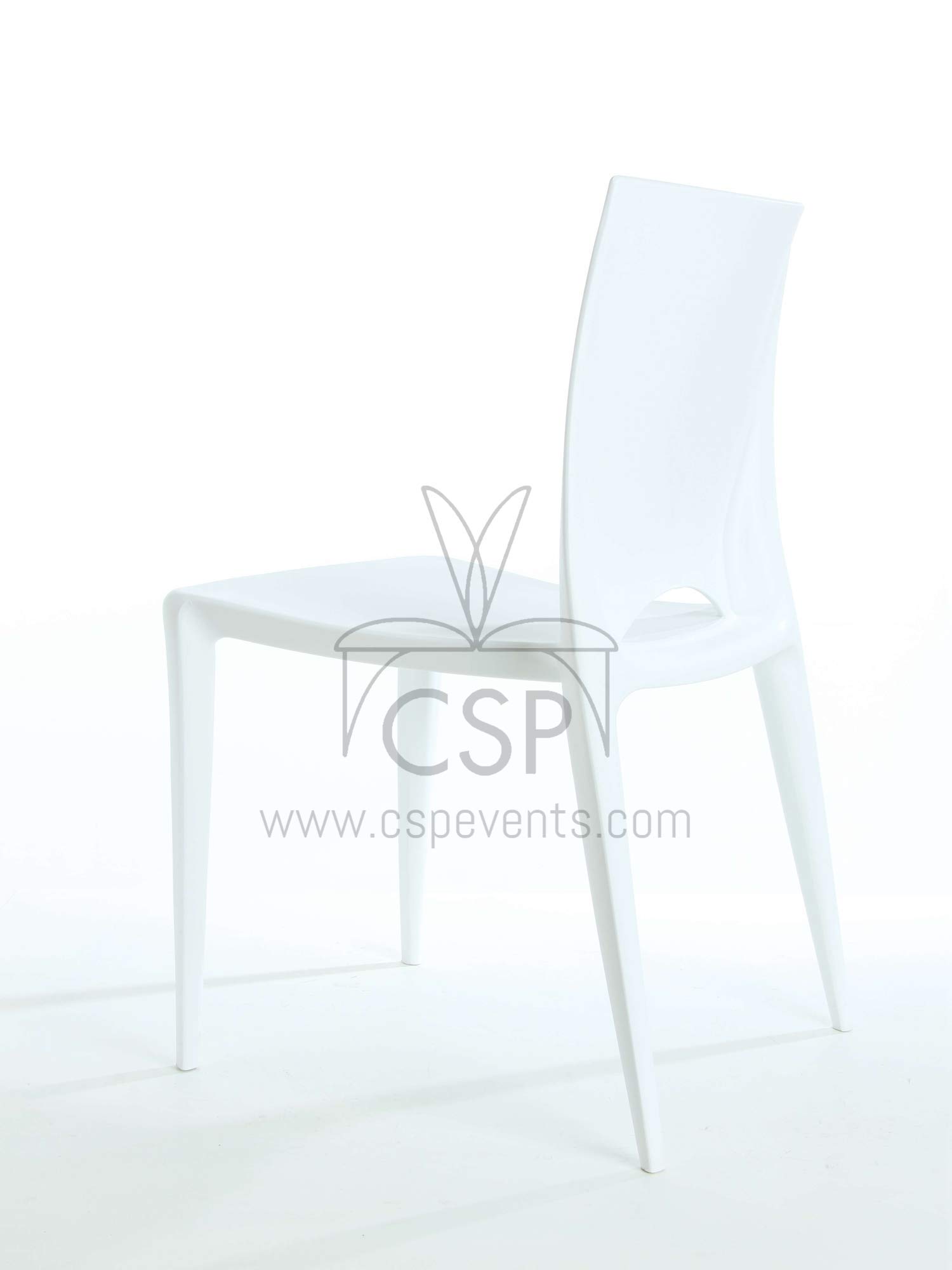 Premium Crescent White Dining Chairs for Restaurants & Cafes - Commercial Seating Solution - Comfortable & Durable for Indoor/Outdoor Use