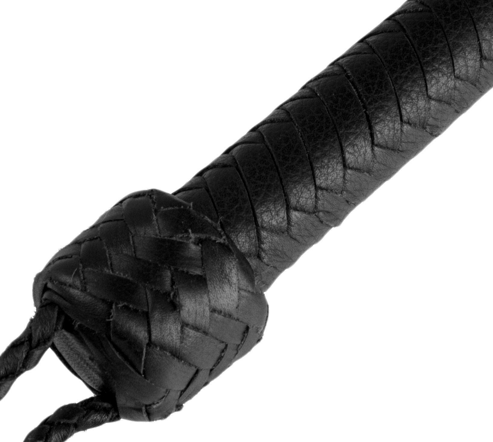 Premium HB Exercise Leather Turks Head Knot Horse Whip - Durable Equestrian Training Whip for Dressage, Jumping & Horseback Riding Practice