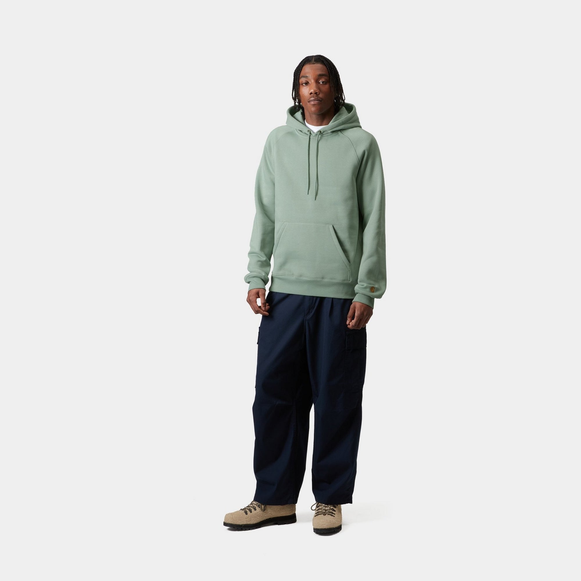 Frosted Green Hooded Chase Sweatshirt - Cozy Pullover Hoodie for Men & Women | Perfect for Casual Wear, Outdoor Activities & Street Fashion