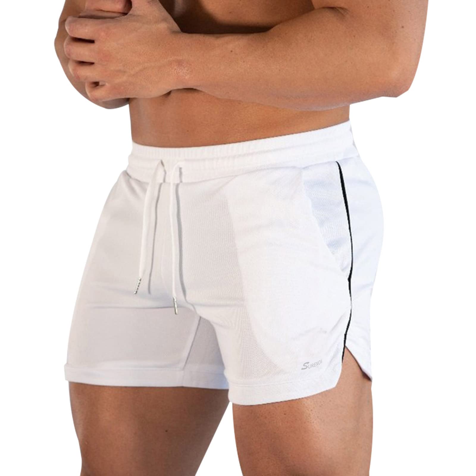 Surenow Men's 3 Inch Running Shorts - Lightweight Breathable Gym Workout Shorts with Pockets for Training, Jogging & Outdoor Sports | Quick-Dry Athletic Shorts for Men's Fitness & Active Lifestyle