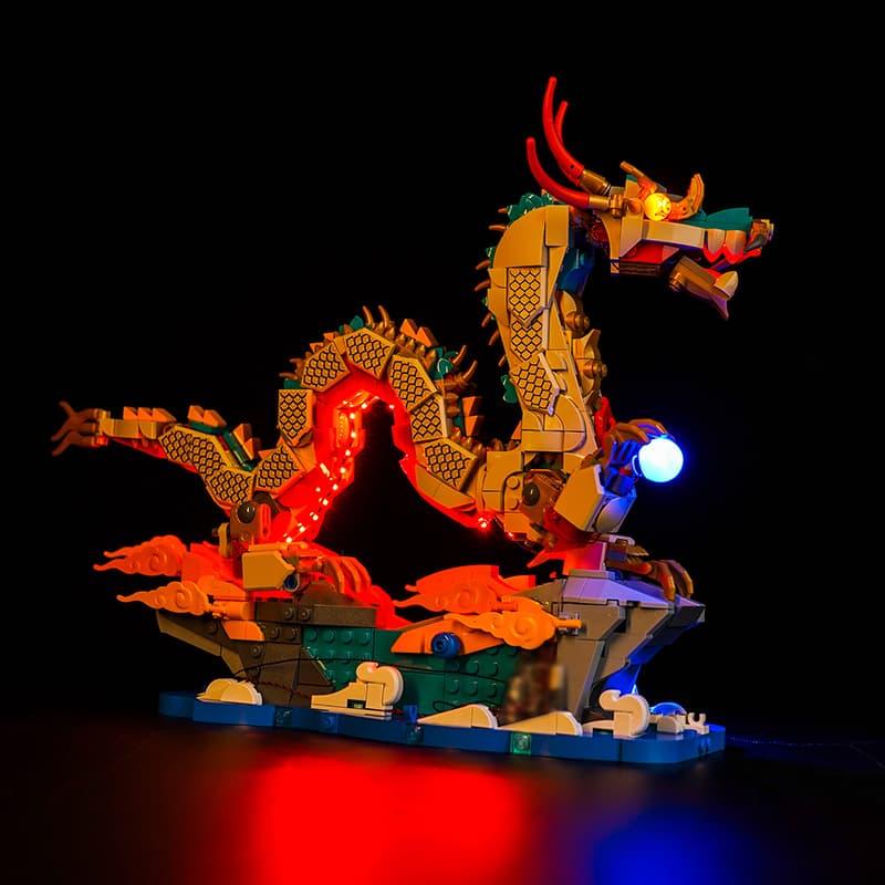 LEGO Auspicious Dragon 80112 Light Kit - DIY Lighting Set for LEGO Models | Perfect for Home Decoration, Gift Giving & Display