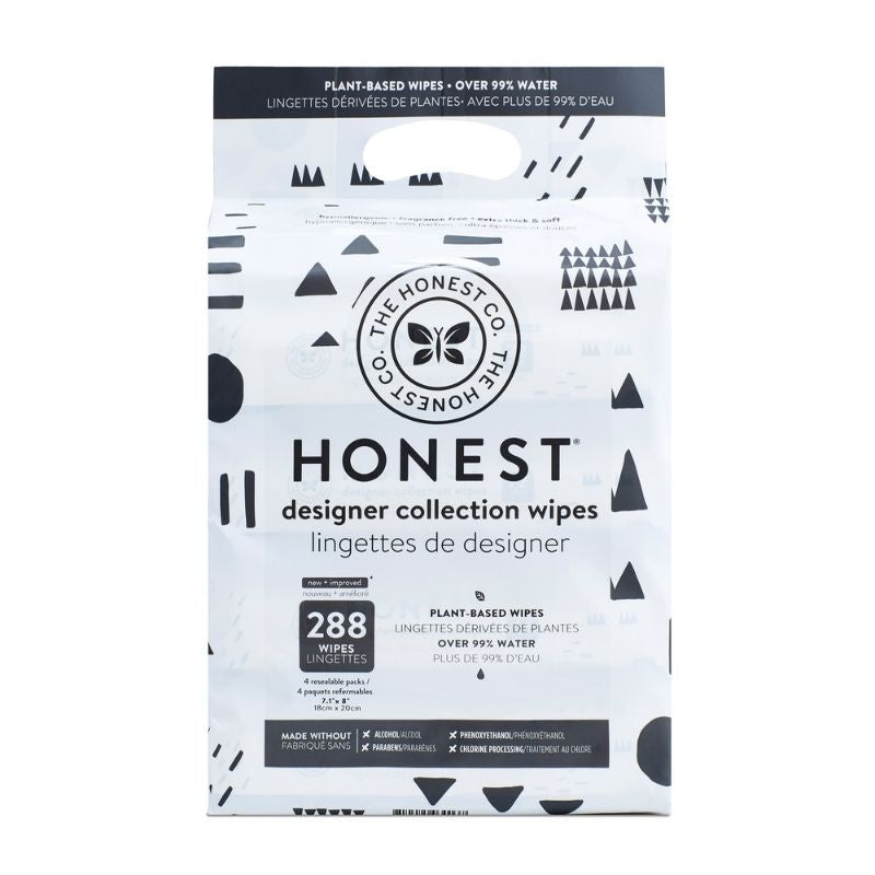 Premium Designer Collection Baby Wipes - 288 Pack | Hypoallergenic & Fragrance-Free | Ideal for Diaper Changes, Travel & On-the-Go Cleaning