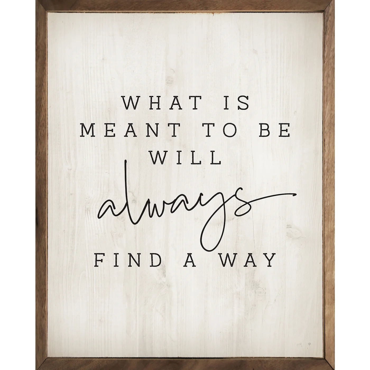Find A Way Inspirational White Wood Framed Wall Art Print - Motivational Home & Office Decor for Living Room, Bedroom or Workspace
