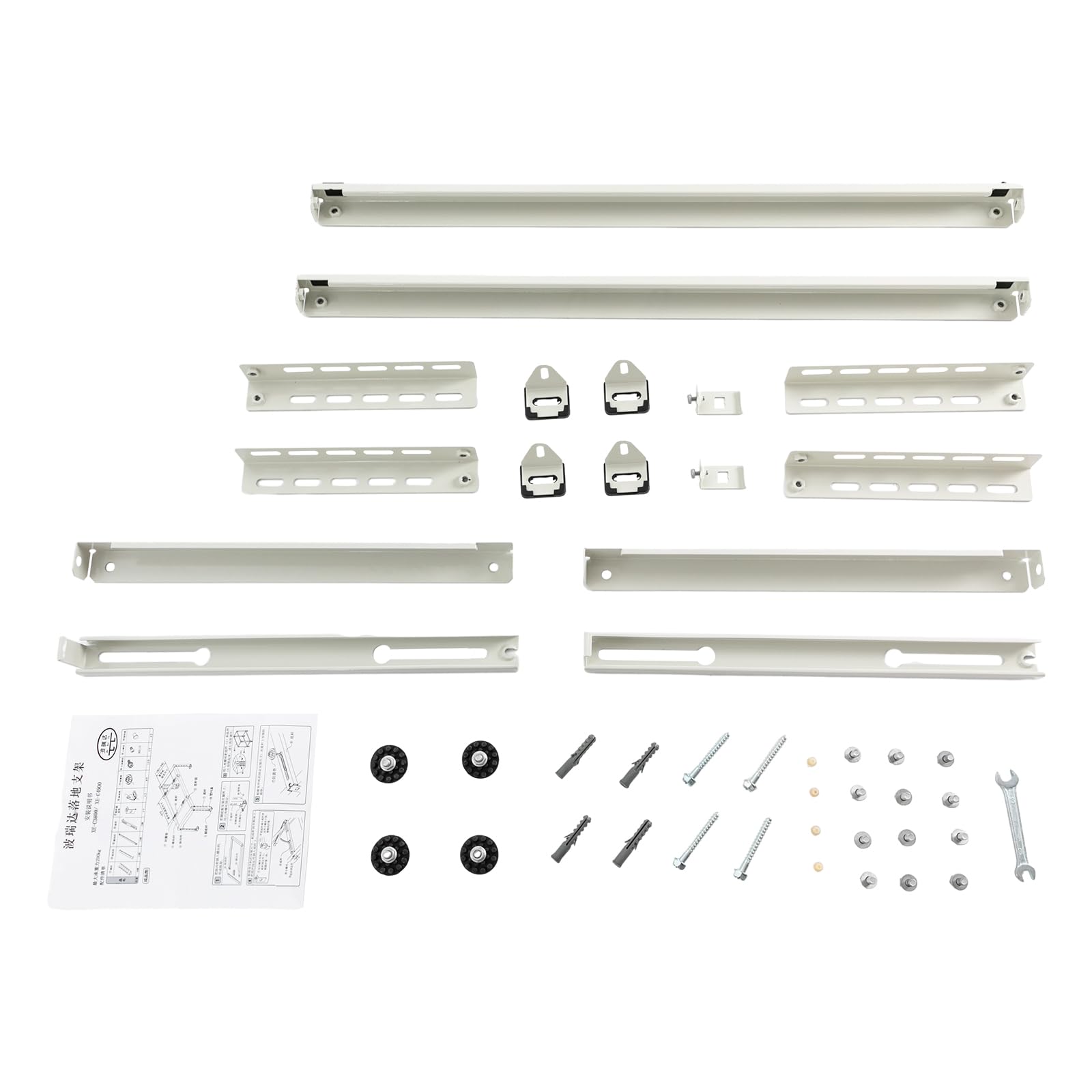 Heavy-Duty Universal Ground Stand for Split AC & Heat Pump Systems - 440lbs Load Capacity Outdoor Condenser Bracket | Perfect for Residential & Commercial HVAC Installations