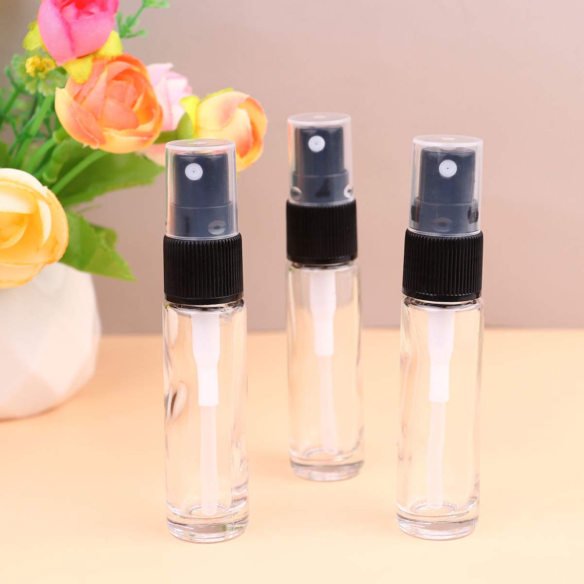 Beaupretty 20-Pack Clear 10ml Empty Travel Spray Bottles - Refillable Mini Essential Oil & Perfume Containers with Fine Mist Sprayer - Perfect for Toiletries, Cosmetics, Lotion & DIY Skincare Travel Kit