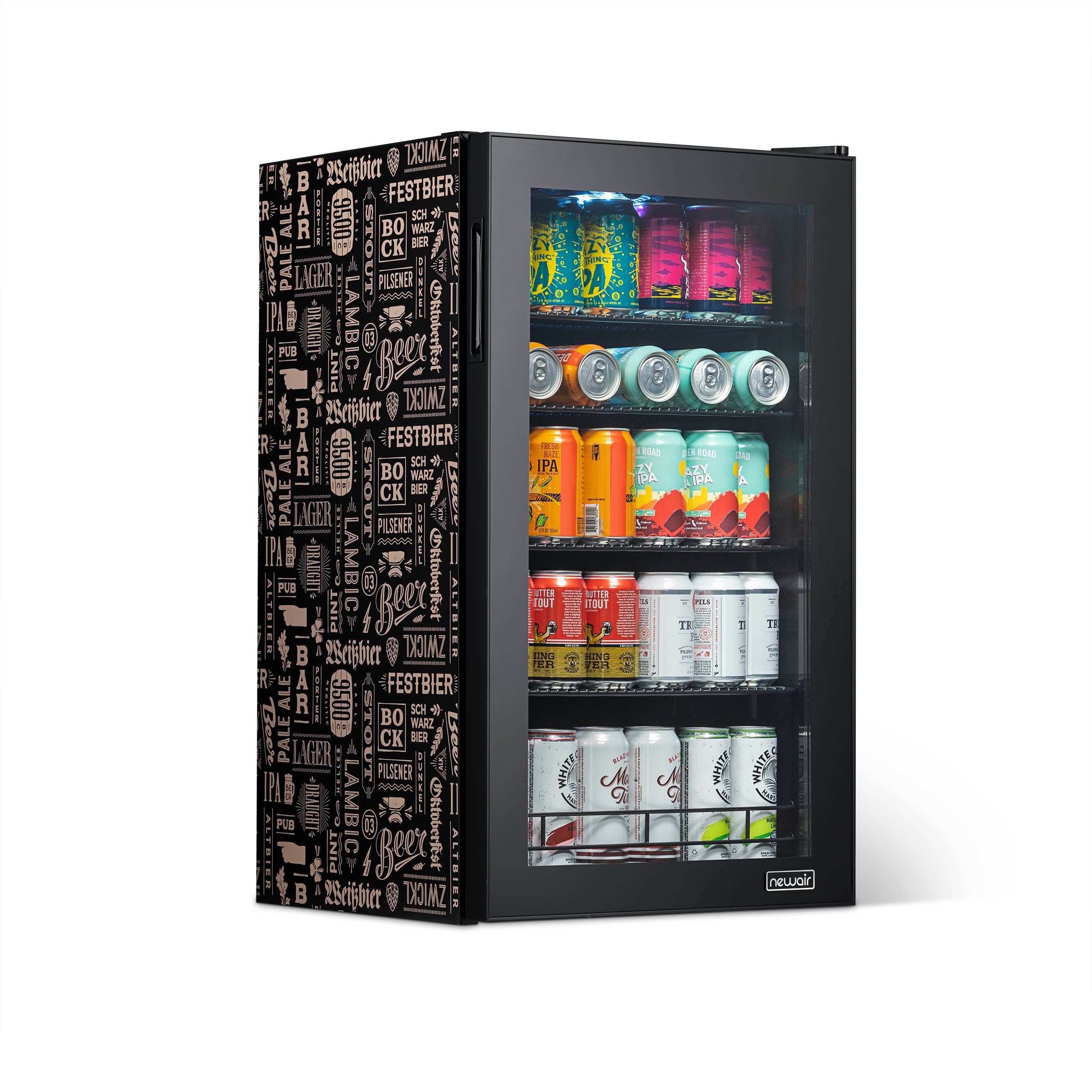 Newair® 126 Can Freestanding Beverage Refrigerator - Perfect for Beer, Wine & Soda Storage - Ideal for Home Bar, Office or Man Cave